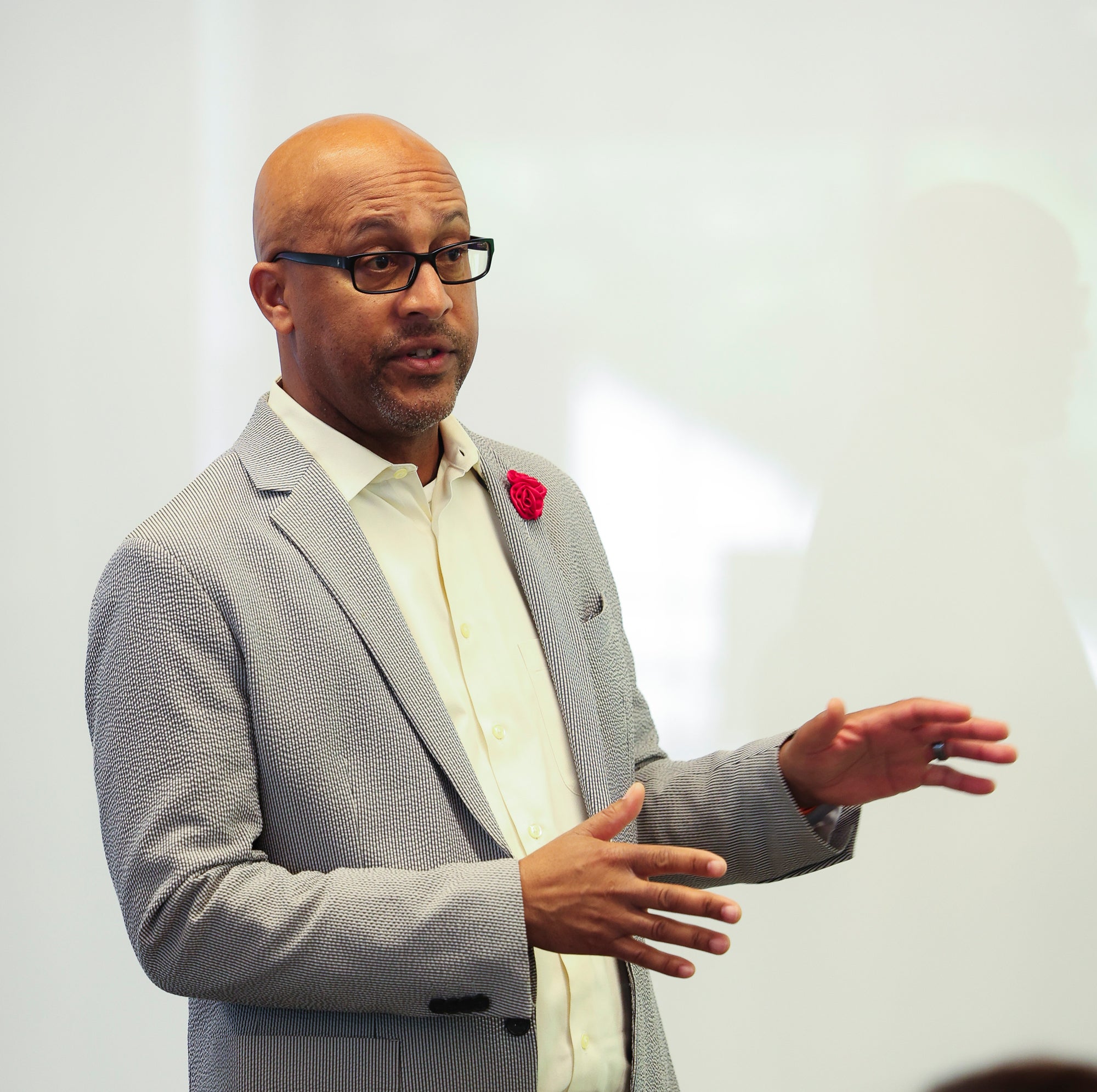 Scott Stevenson making a presentation to an audience