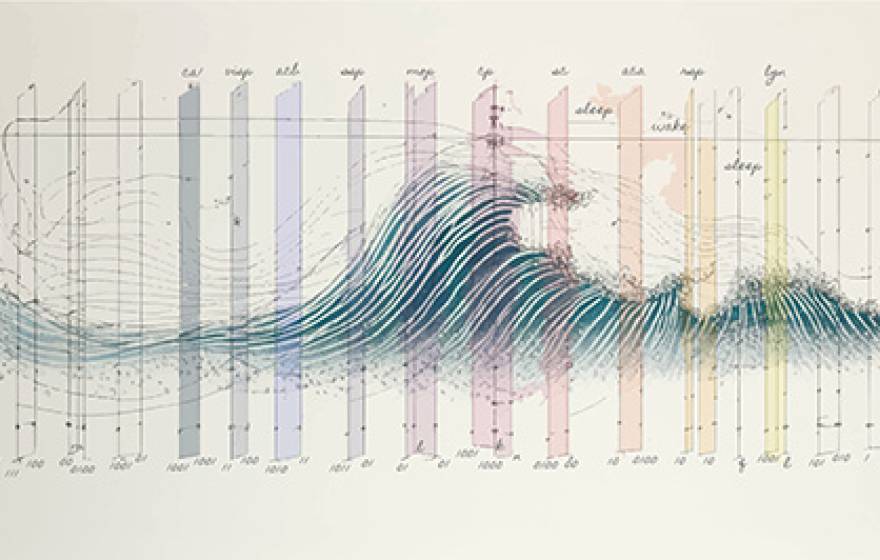 an artistic interpretation of brain wave patterns
